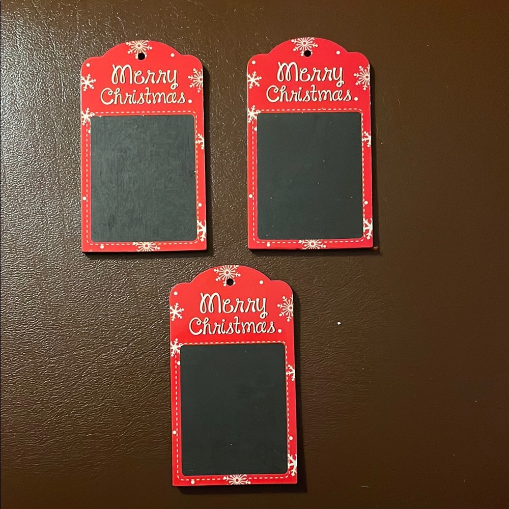 Red Merry Christmas Chalkboard Gift Tags